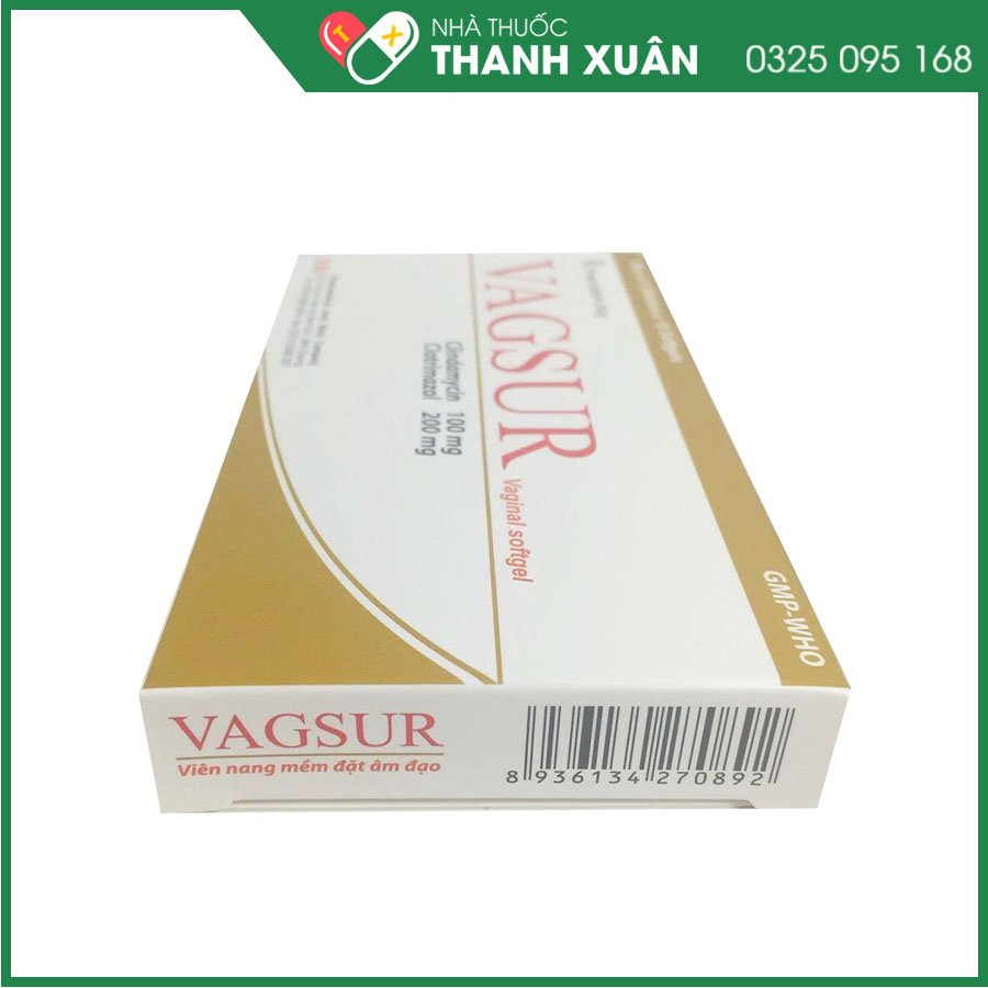 Vagsur điều trị nhiễm trùng âm đạo, nhiễm nấm âm đạo do nấm Candida, hỗ trợ điều trị xuất tiết âm đạo